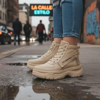 BOTA HIKER CON PLATAFORMA BEIGE PROKENNEX