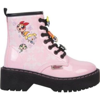 BOTA MILITAR CHAROL SERIGRAFIADO PLASTISOL ROSA LAS CHICAS SUPER PODEROSAS