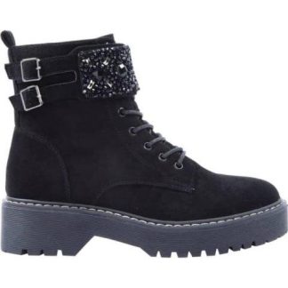 BOTA MILITAR CON PEDRERIA NEGRO GOODYEAR