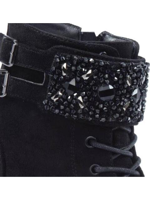 BOTA MILITAR CON PEDRERIA NEGRO GOODYEAR - Imagen 6