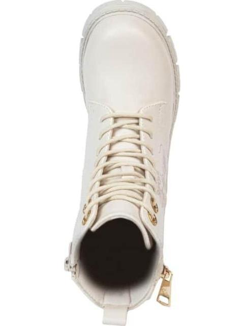 BOTA MILITAR PU FRASE LATERAL MOÑO BEIGE/HUESO MINNIE - Imagen 3