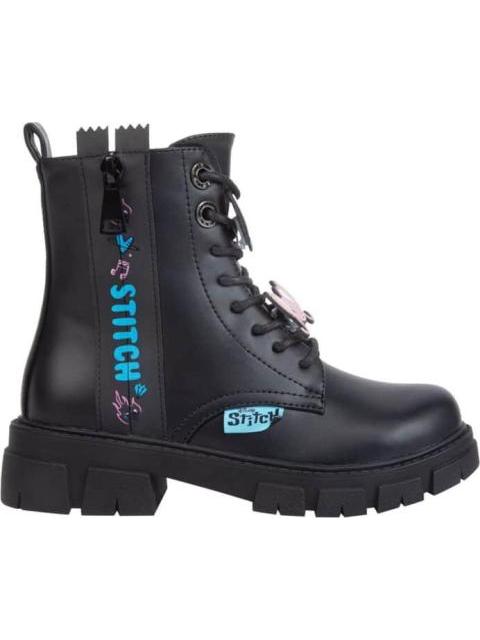 BOTA MILITAR PU FRASE LATERAL PLASTISOL NEGRO STITCH