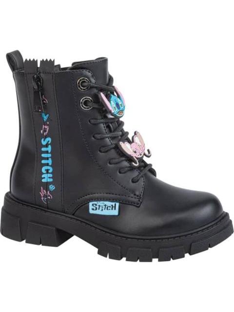 BOTA MILITAR PU FRASE LATERAL PLASTISOL NEGRO STITCH - Imagen 2