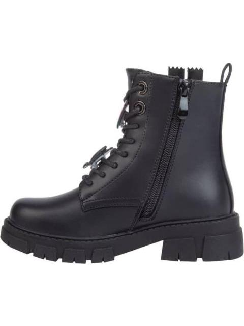 BOTA MILITAR PU FRASE LATERAL PLASTISOL NEGRO STITCH - Imagen 5