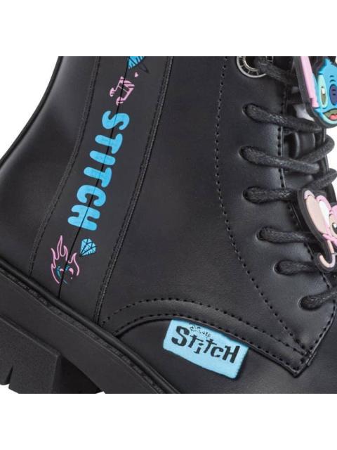BOTA MILITAR PU FRASE LATERAL PLASTISOL NEGRO STITCH - Imagen 6