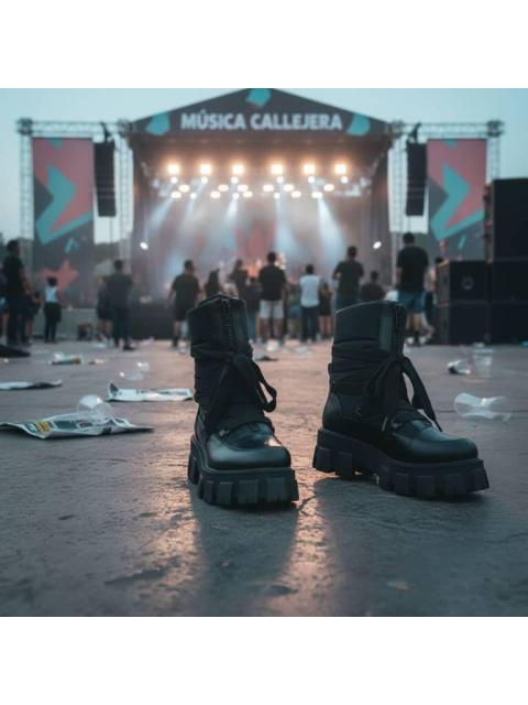 BOTA PLATAFORMA CHUNKY NEGRO BELINDA PEREGRIN