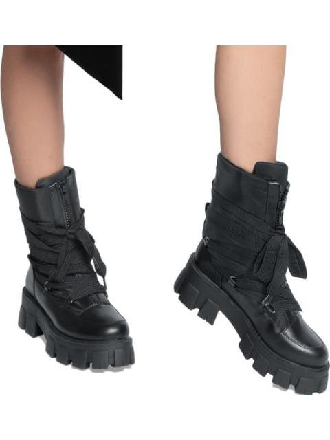 BOTA PLATAFORMA CHUNKY NEGRO BELINDA PEREGRIN - Imagen 2