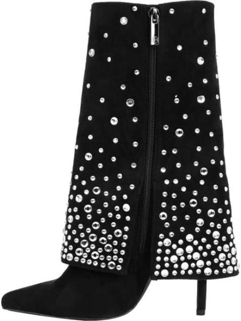 BOTA POLAINA CON PEDRERIA NEGRO BELINDA PEREGRIN - Imagen 5