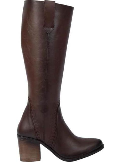 BOTA TEXANA DETALLE TEJIDO MOKA TIERRA BENDITA