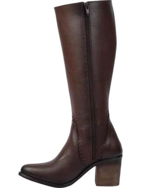 BOTA TEXANA DETALLE TEJIDO MOKA TIERRA BENDITA - Imagen 5