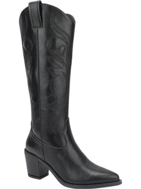 BOTA VAQUERA TACON MEDIO NEGRO TIERRA BENDITA - Imagen 2