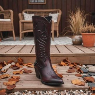 BOTA VAQUERA CON CADENA VINO TIERRA BENDITA