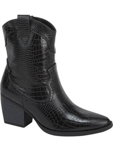 BOTA VAQUERA CROCO TACON MEDIO NEGRO TIERRA BENDITA - Imagen 3