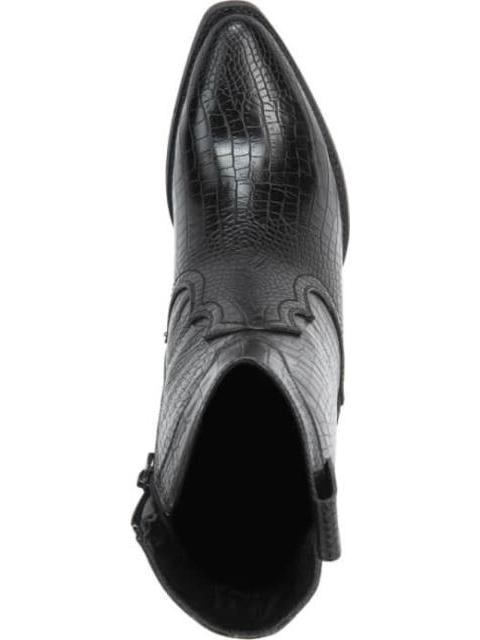 BOTA VAQUERA CROCO TACON MEDIO NEGRO TIERRA BENDITA - Imagen 4