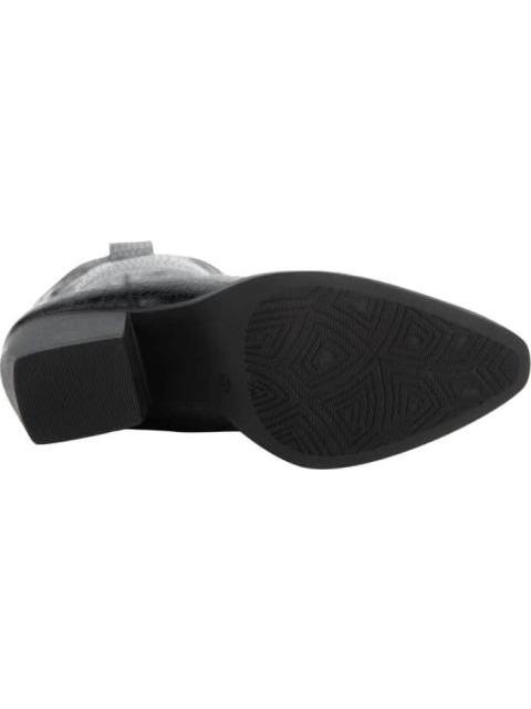BOTA VAQUERA CROCO TACON MEDIO NEGRO TIERRA BENDITA - Imagen 5