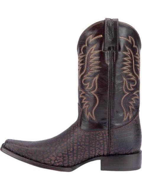 BOTA VAQUERA PIEL GRABADA CAFE JC MCCOY - Imagen 6
