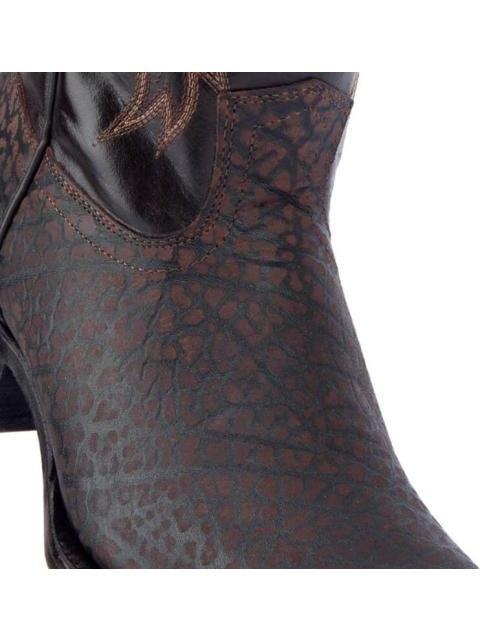 BOTA VAQUERA PIEL GRABADA CAFE JC MCCOY - Imagen 7