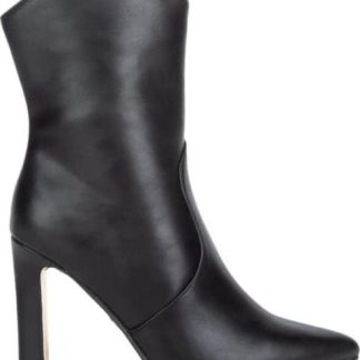 BOTA VESTIR PU TACON ALTO CON PLACA NEGRO THALIA SODI