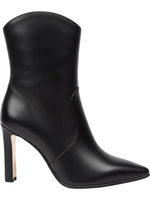 BOTA VESTIR PU TACON ALTO CON PLACA NEGRO THALIA SODI