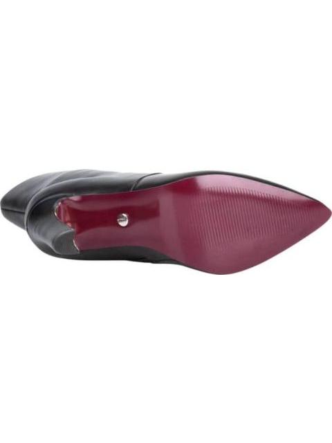 BOTA VESTIR PU TACON ALTO CON PLACA NEGRO THALIA SODI - Imagen 4