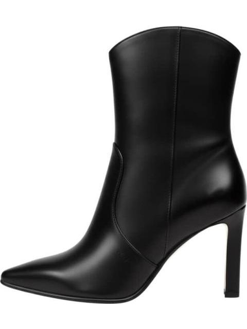 BOTA VESTIR PU TACON ALTO CON PLACA NEGRO THALIA SODI - Imagen 5