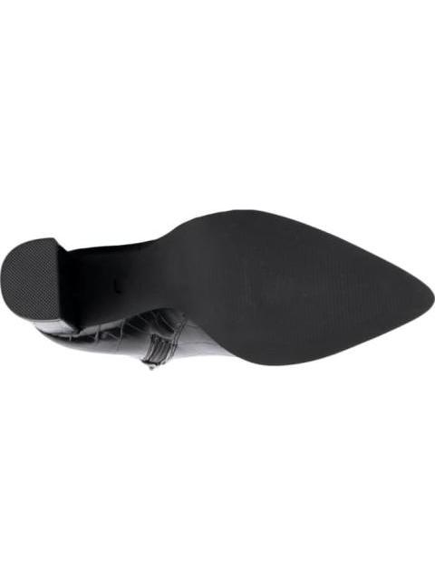 BOTA VESTIR TIPO CROCO NEGRO THALIA SODI - Imagen 4