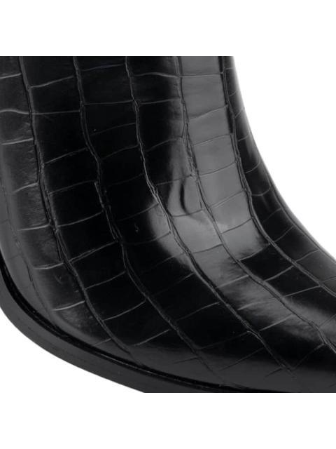 BOTA VESTIR TIPO CROCO NEGRO THALIA SODI - Imagen 6
