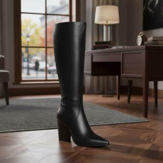 BOTA VESTIR TUBO ALTO NEGRO THALIA SODI