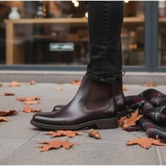 BOTIN CASUAL DE PIEL CAFE LEVIS