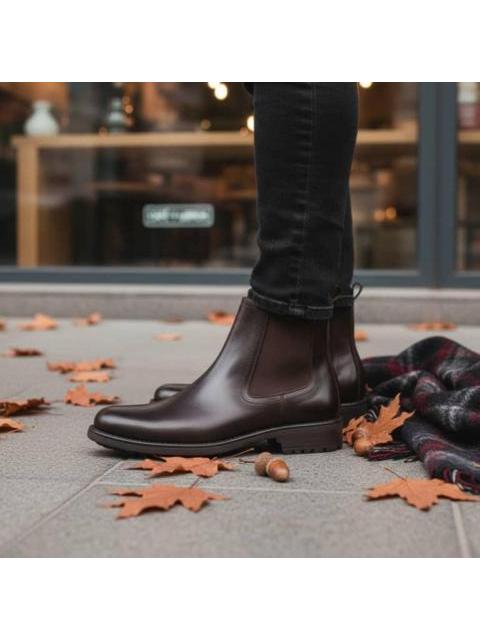 BOTIN CASUAL DE PIEL CAFE LEVIS