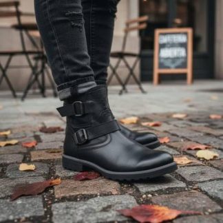 BOTIN CASUAL TIPO LEÑADOR AGUJETA NEGRO GOODYEAR