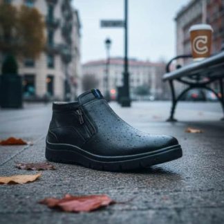 BOTIN CONFORT CON CIERRE NEGRO CALZADO PAZSTOR