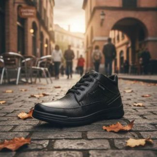 BOTIN CONFORT DE PIEL NEGRO CALZADO PAZSTOR