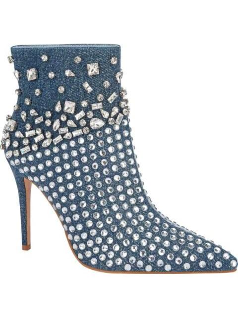 BOTIN DE MEZCLILLA CON PEDRERIA AZUL MEZCLILLA THALIA SODI - Imagen 2