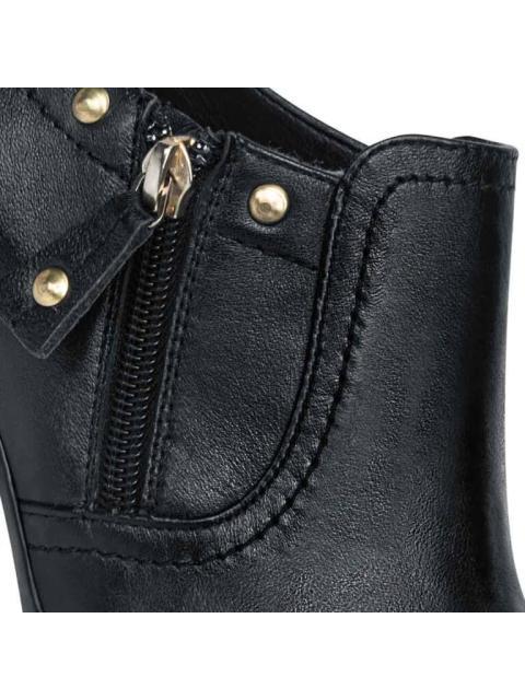 BOTIN DE PIEL NEGRO MANET - Imagen 5