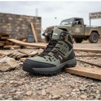 BOTIN INDUSTRIAL CON CASCO DE SEGURIDAD GRIS JEEP