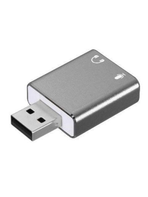 BROBOTIX ADAPTADOR DE AUDIO USB - 2X 3.5MM GRIS - Imagen 3