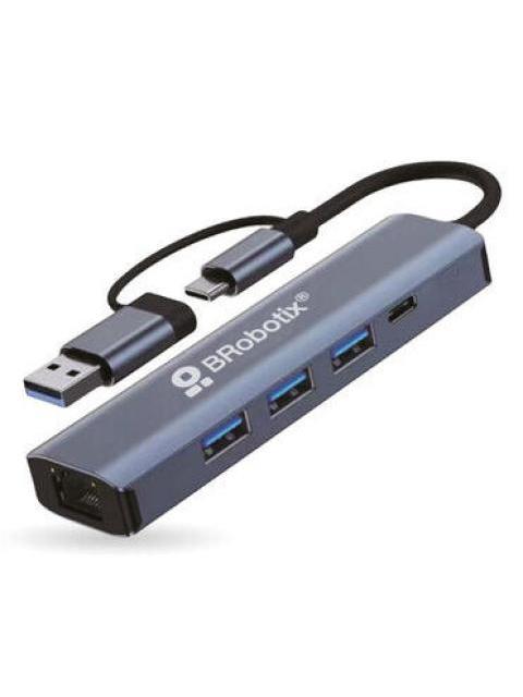 BROBOTIX ADAPTADOR USB-A-C MACHO - USB-A-C HEMBRA