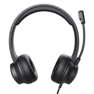 BROBOTIX AUDIFONOS CON MICROFONO 406054 ALAMBRICO USB NEGRO