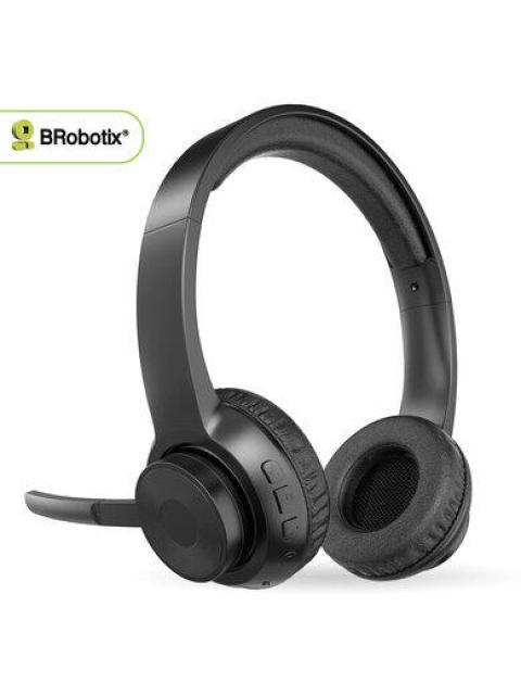 BROBOTIX AUDIFONOS CON MICROFONO 6005699 BLUETOOTH INALAMBRICO USB-C NEGRO - Imagen 2