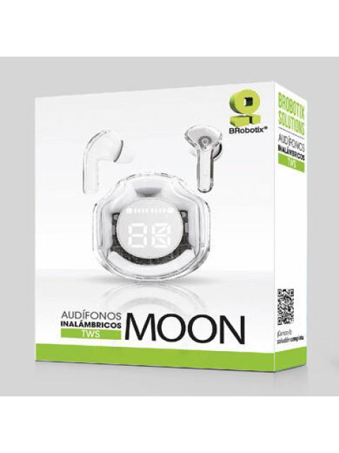 BROBOTIX AUDIFONOS INTRAURICULARES CON MICROFONO MOON INALAMBRICO BLUETOOTH USB-C BLANCO - Imagen 4