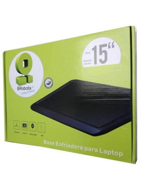 BROBOTIX BASE ENFRIADORA PARA LAPTOP 15 CON 1 VENTILADOR DE 320RPM NEGRO - Imagen 3