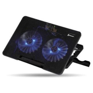 BROBOTIX BASE ENFRIADORA PARA LAPTOP 17 2 VENTILADORES NEGRO