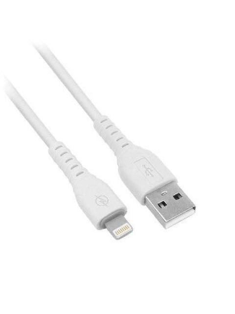 BROBOTIX CABLE DE CARGA LIGHTNING MACHO - USB A MACHO 1 METRO BLANCO PARA IPOD-IPHONE-IPAD