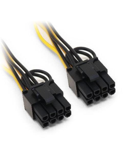 BROBOTIX CABLE DE PODER PCI-E (6-PIN) HEMBRA - 2 X PCI-E (8-PIN) MACHO 20CM NEGRO-AMARILLO - Imagen 3
