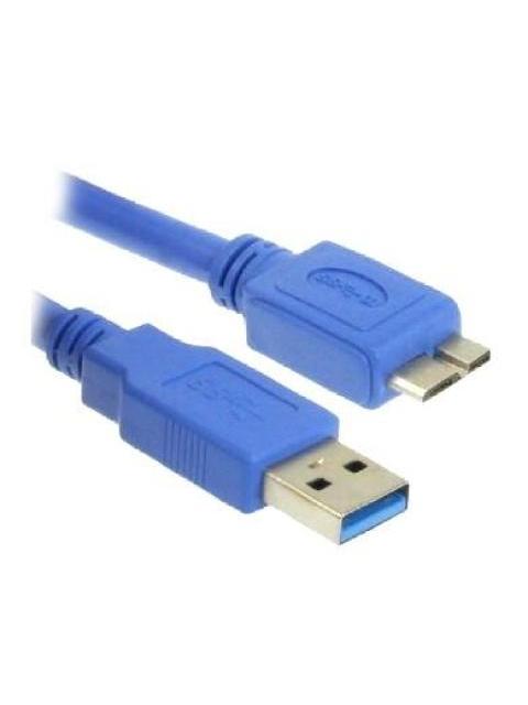 BROBOTIX CABLE USB 3.0 A MACHO - MICRO USB B MACHO 1.8 METROS AZUL