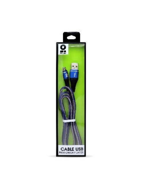 BROBOTIX CABLE USB A MACHO - MICROUSB B MACHO 1 METRO AZUL - Imagen 3