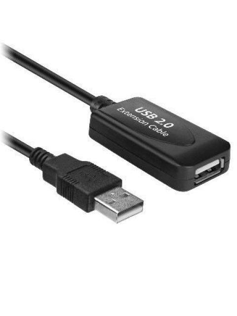 BROBOTIX CABLE USB A MACHO - USB A HEMBRA 10 METROS NEGRO