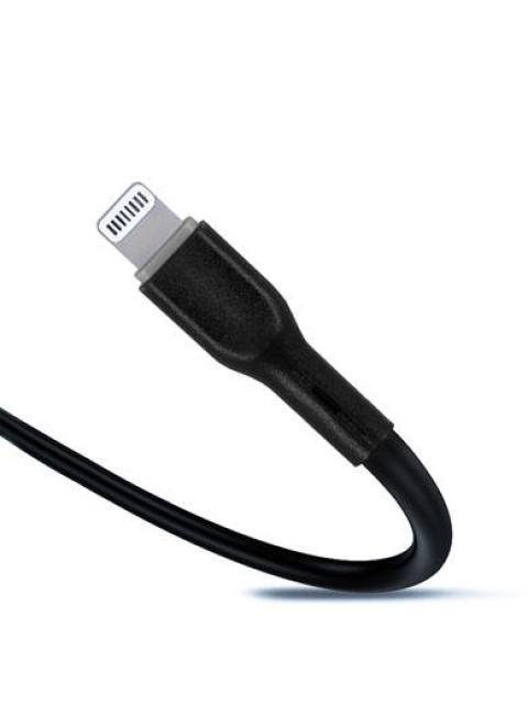 BROBOTIX CABLE USB-C MACHO - LIGHTNING MACHO 1 METRO NEGRO - Imagen 4