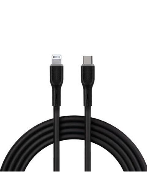 BROBOTIX CABLE USB-C MACHO - LIGHTNING MACHO 1 METRO NEGRO - Imagen 5